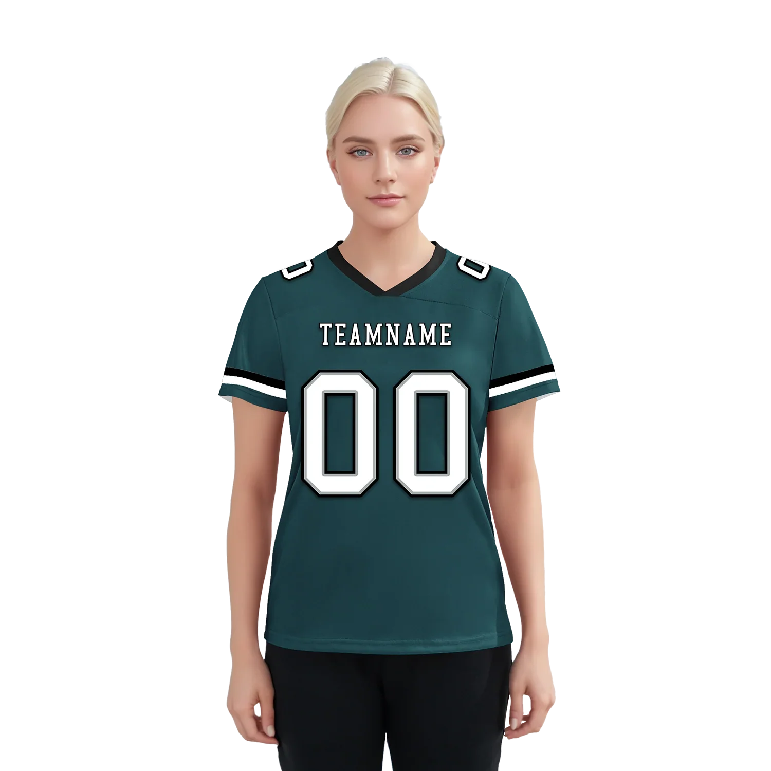 Custom Cyan Classic Style Personalized Authentic Football Jersey FBJ02-bd0a70ab - Coolcustomize