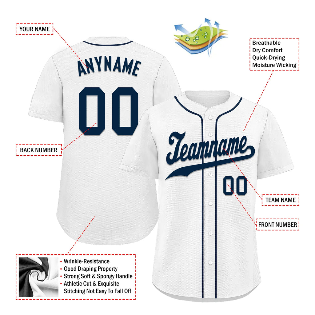 Custom White Classic Style Black Personalized Authentic Baseball Jersey BSBJ01-bd0faad - Coolcustomize