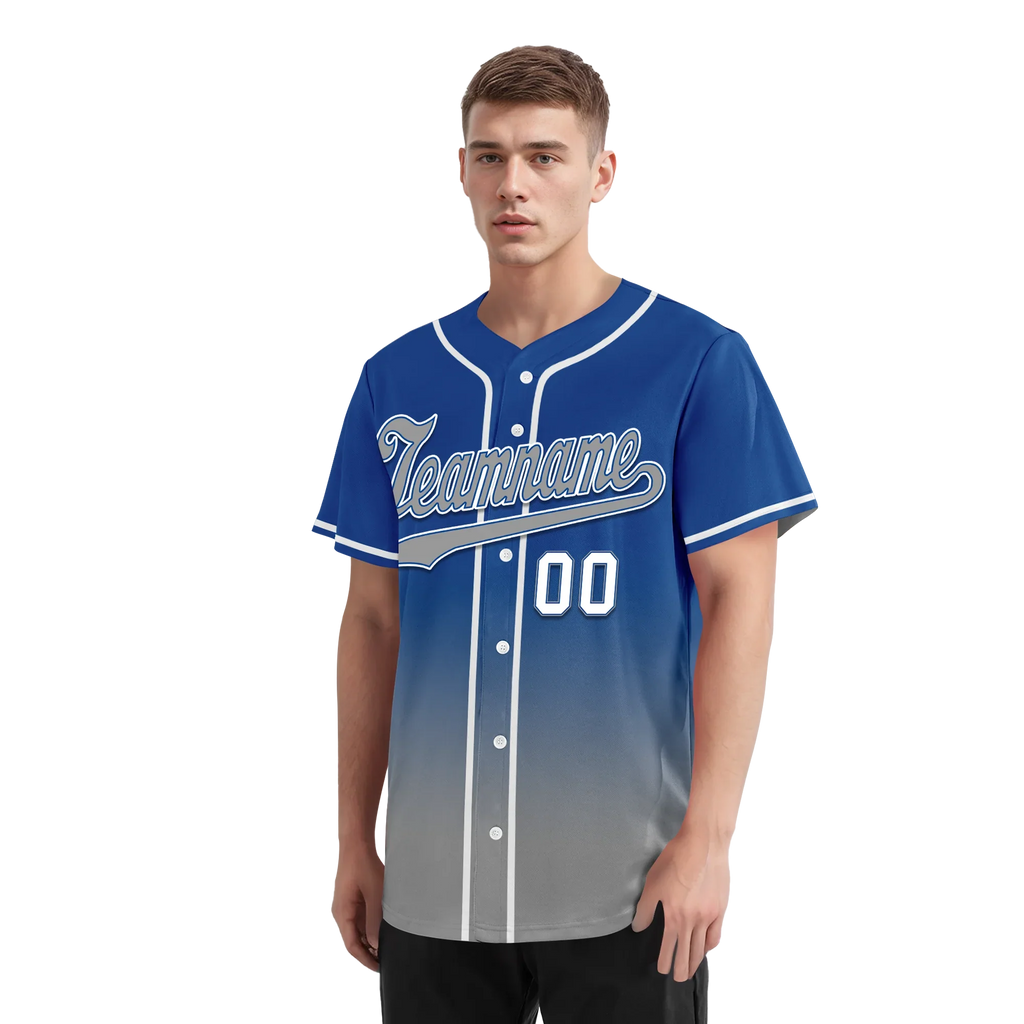 Custom Blue Grey Fade Fashion Personalized Authentic Baseball Jersey BSBJ01-D0a70bf - Coolcustomize