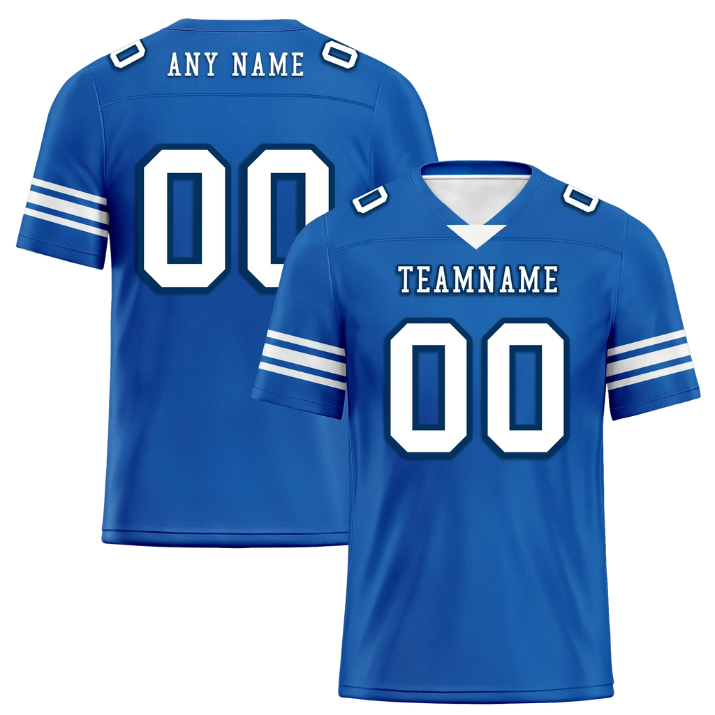 Custom Blue Classic Style Personalized Authentic Football Jersey FBJ02-bd0a700f - Coolcustomize