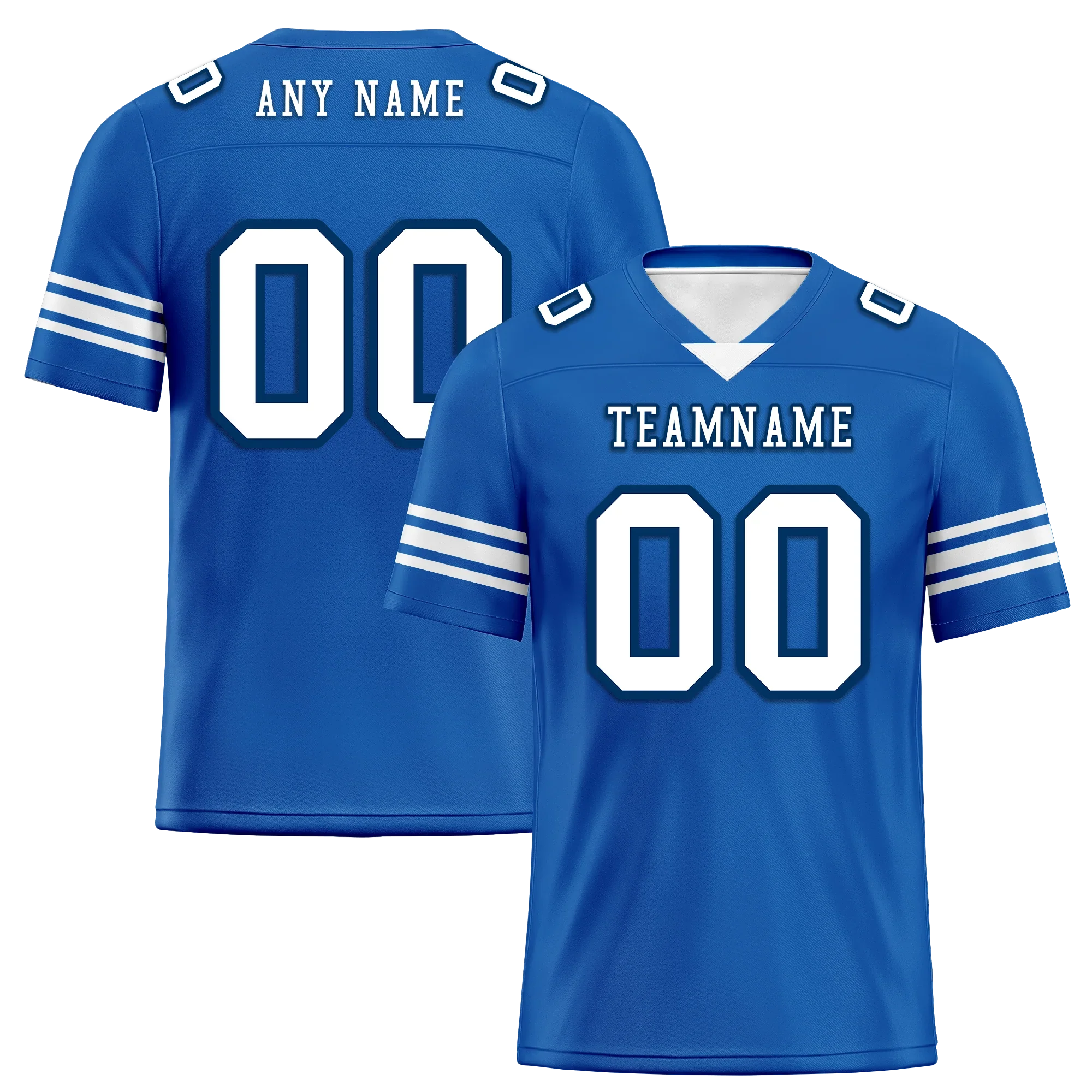 Custom Blue Classic Style Personalized Authentic Football Jersey FBJ02-bd0a700f - Coolcustomize