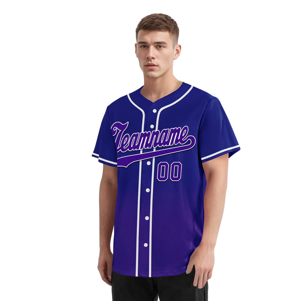 Custom Blue Purple Fade Fashion Personalized Authentic Baseball Jersey BSBJ01-D0a70ea - Coolcustomize