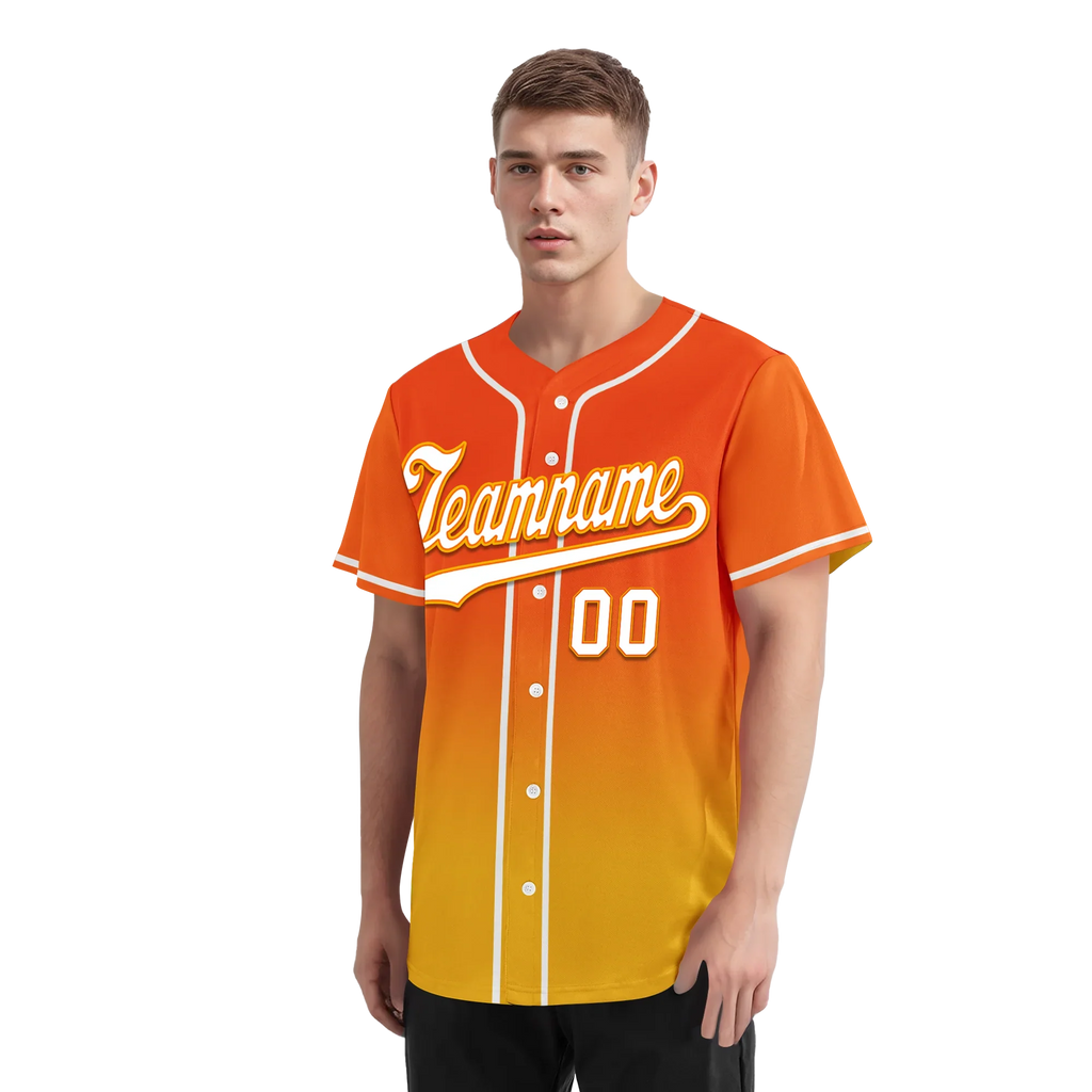 Custom Yellow Orange Fade Fashion Personalized Authentic Baseball Jersey BSBJ01-D0a70c8 - Coolcustomize