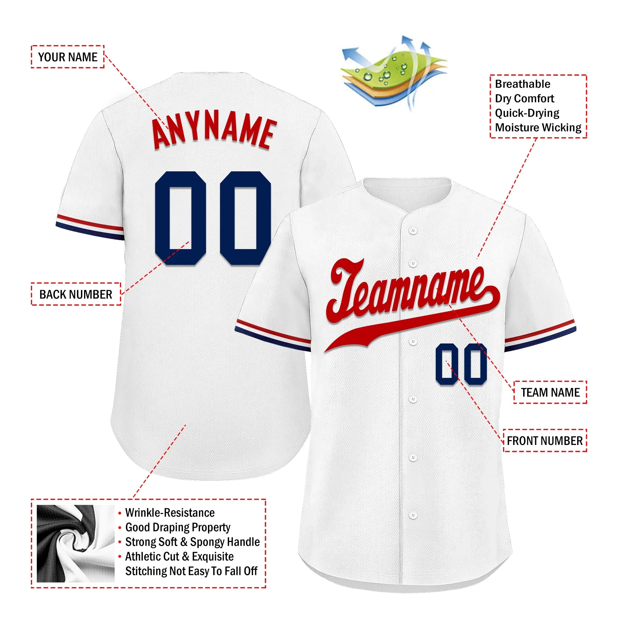 Custom White Classic Style Red Personalized Authentic Baseball Jersey BSBJ01-bd0faaa - Coolcustomize