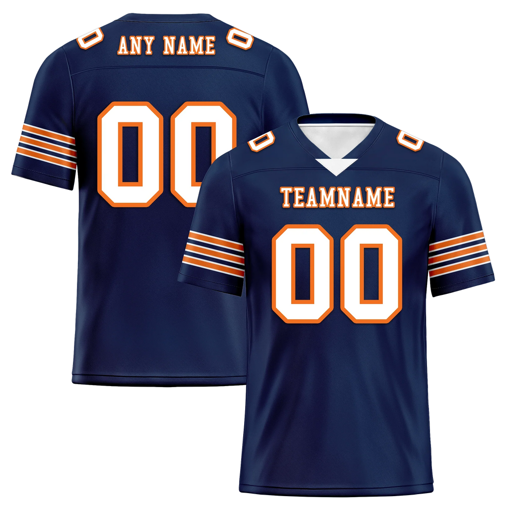 Custom Blue White Classic Style Personalized Authentic Football Jersey FBJ02-bd0a700d - Coolcustomize