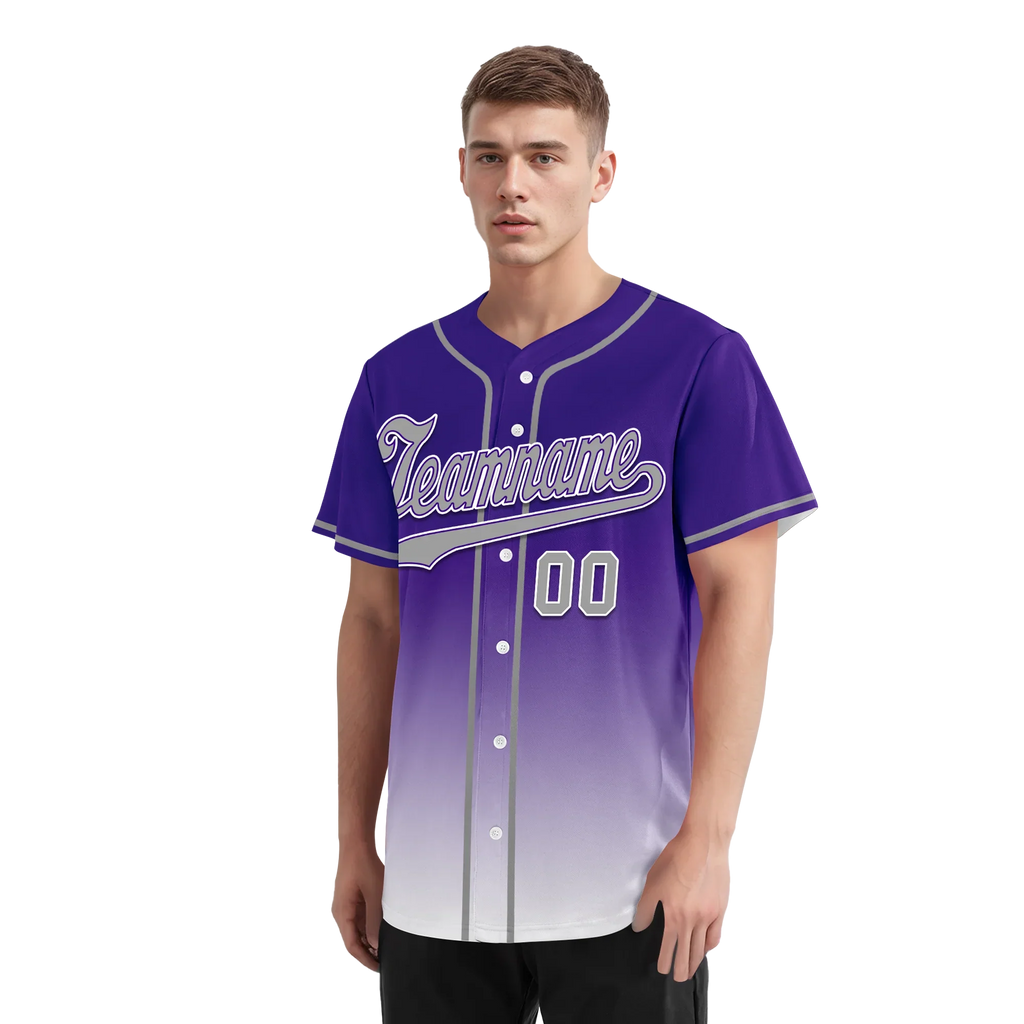 Custom Purple White Fade Fashion Personalized Authentic Baseball Jersey BSBJ01-D0a70eb - Coolcustomize