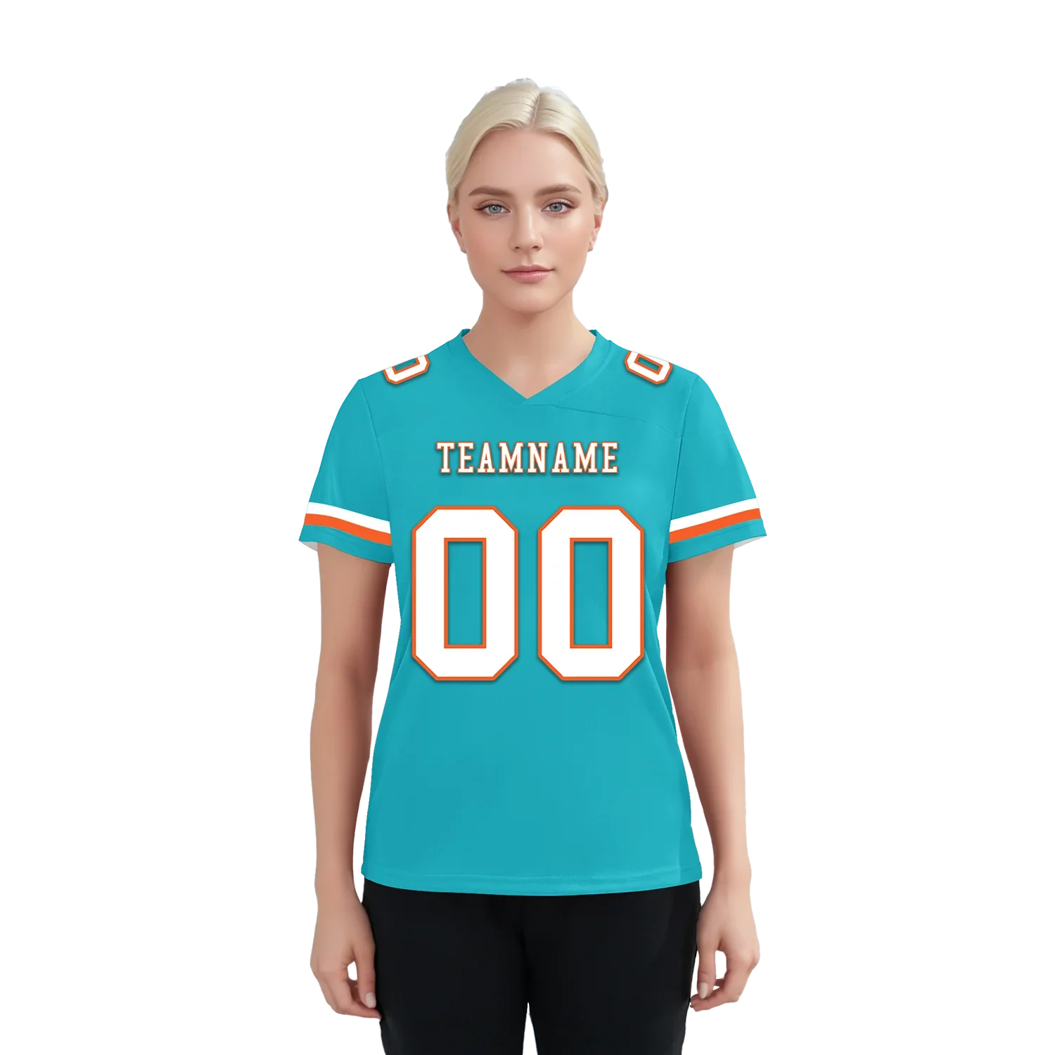 Custom Cyan Classic Style Personalized Authentic Football Jersey FBJ02-bd0a70ba - Coolcustomize