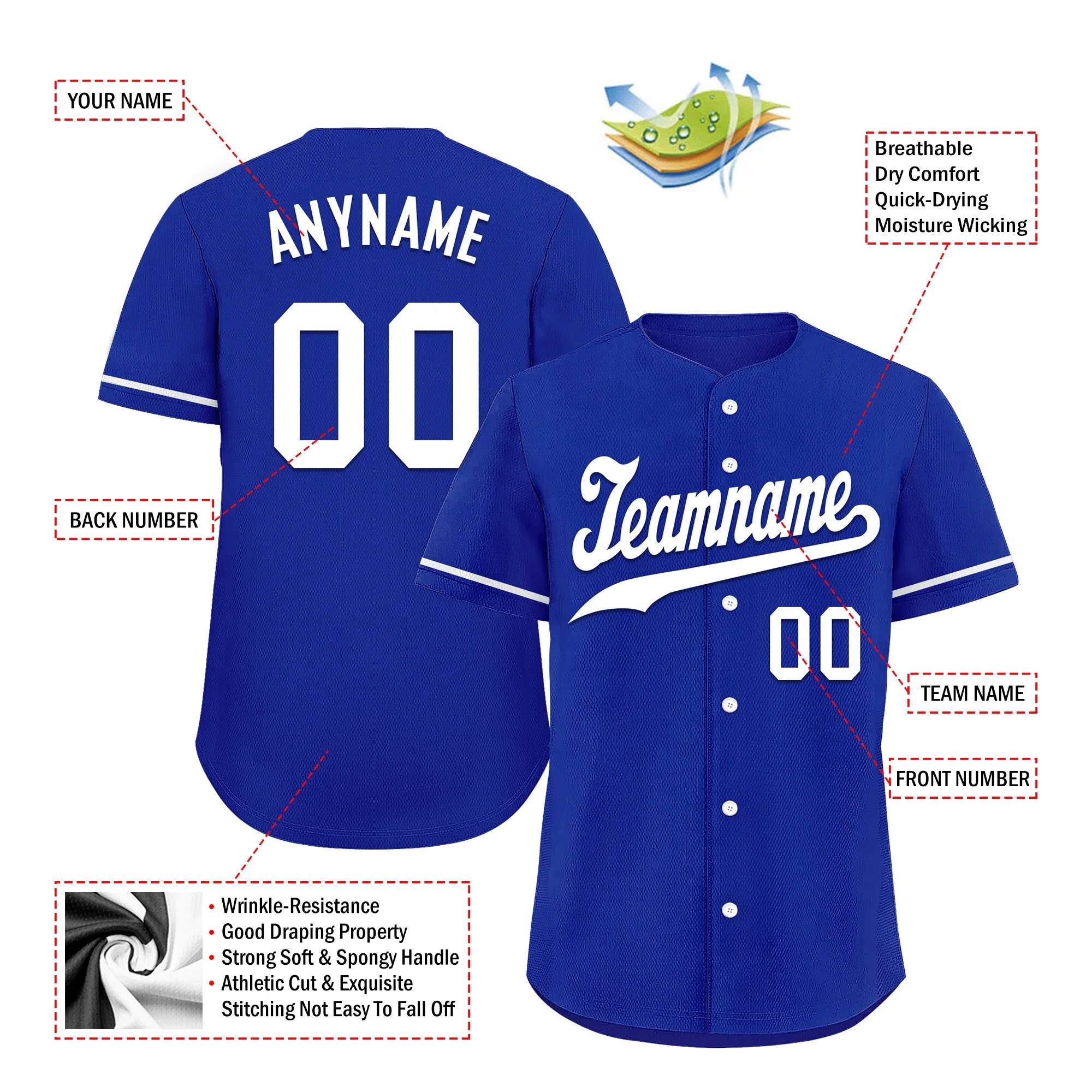 Custom Blue Classic Style White Personalized Authentic Baseball Jersey BSBJ01-bd0faea - Coolcustomize