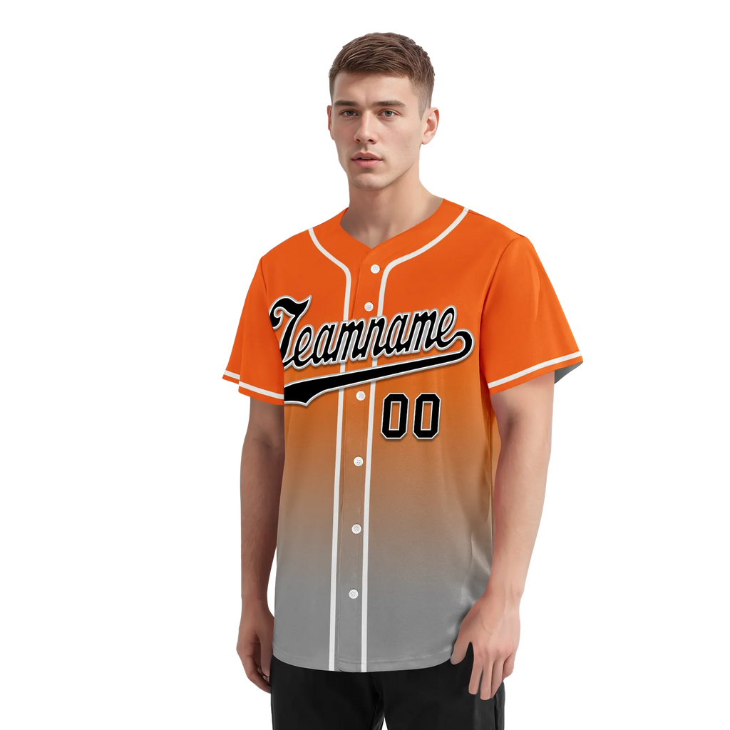 Custom Orange Grey Fade Fashion Personalized Authentic Baseball Jersey BSBJ01-D0a70ec - Coolcustomize