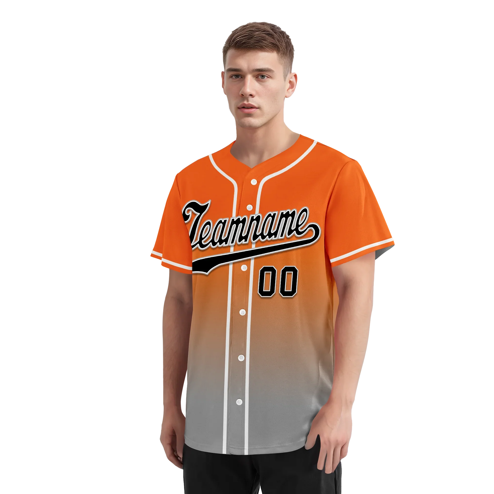 Custom Orange Grey Fade Fashion Personalized Authentic Baseball Jersey BSBJ01-D0a70ec - Coolcustomize