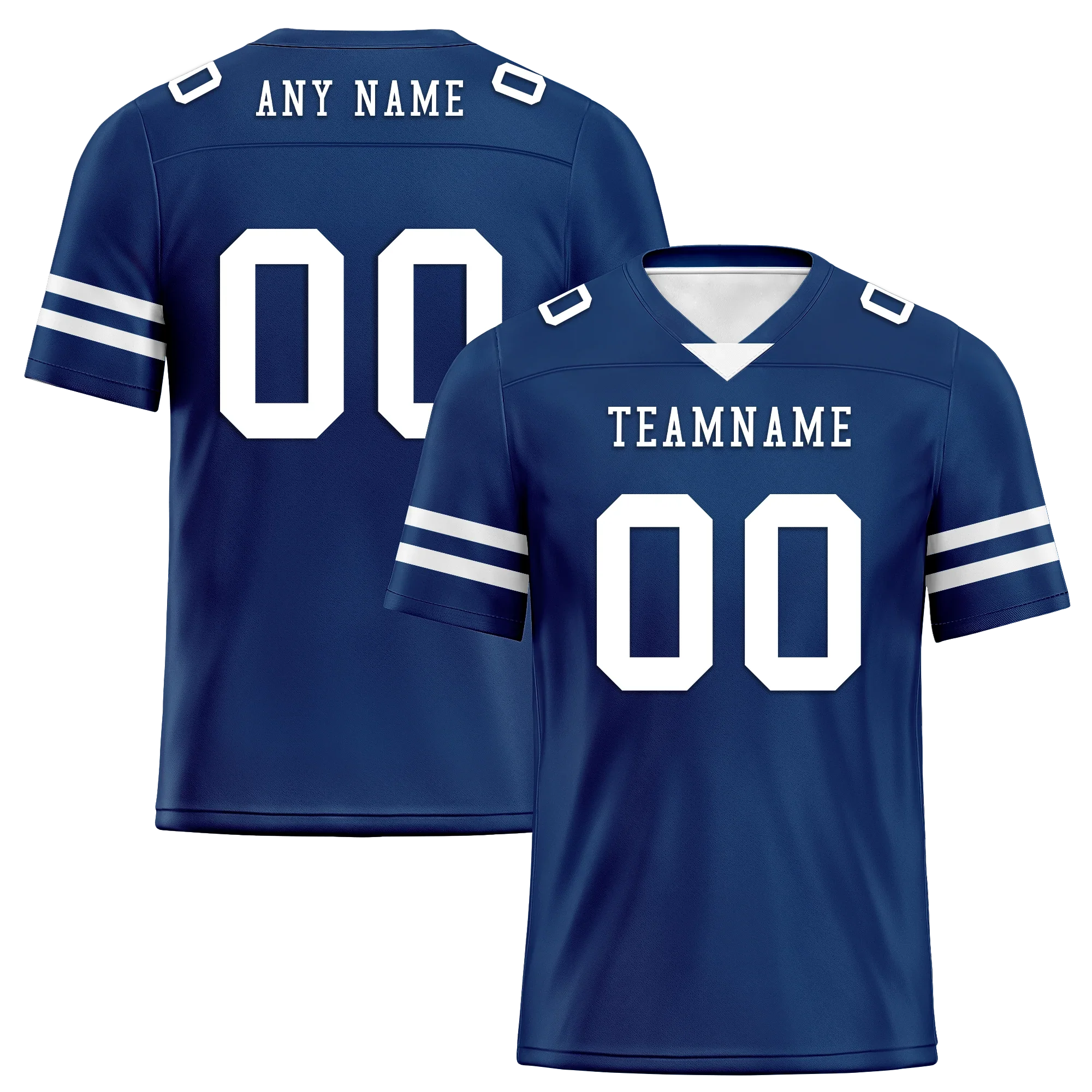 Custom Blue Classic Style Personalized Authentic Football Jersey FBJ02-bd0a70bf - Coolcustomize