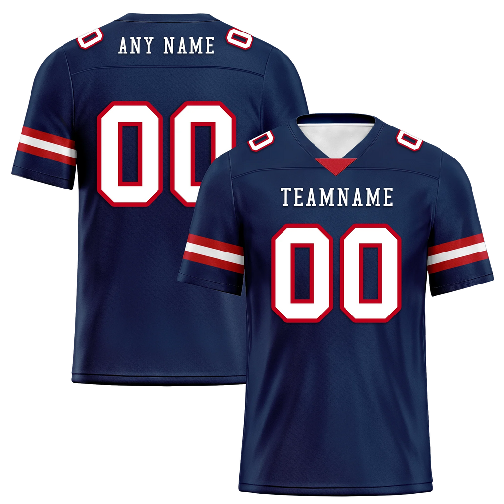 Custom Blue Classic Style Personalized Authentic Football Jersey FBJ02-bd0a70b0 - Coolcustomize