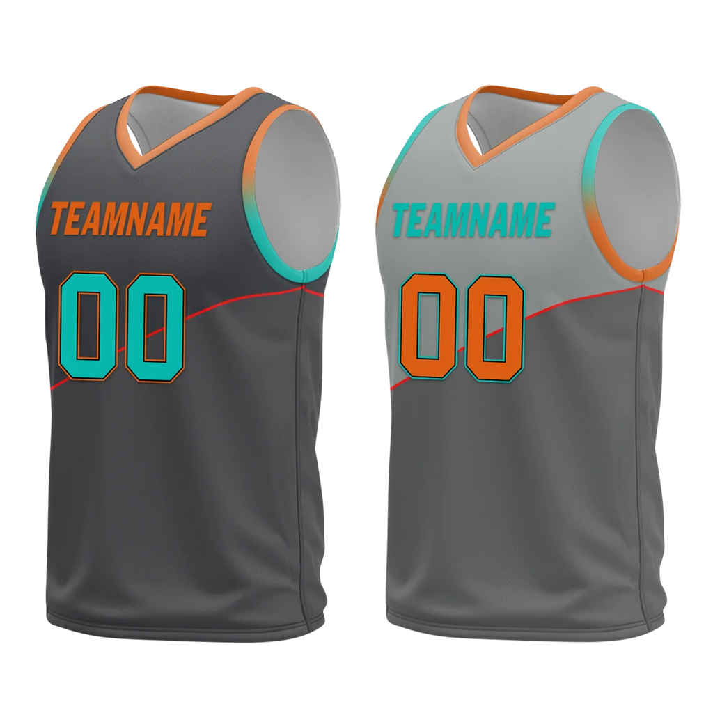 Custom Gray Classic Style Reversible Basketball Uniform Personalized Ordinary BBJR-D017024 - Coolcustomize