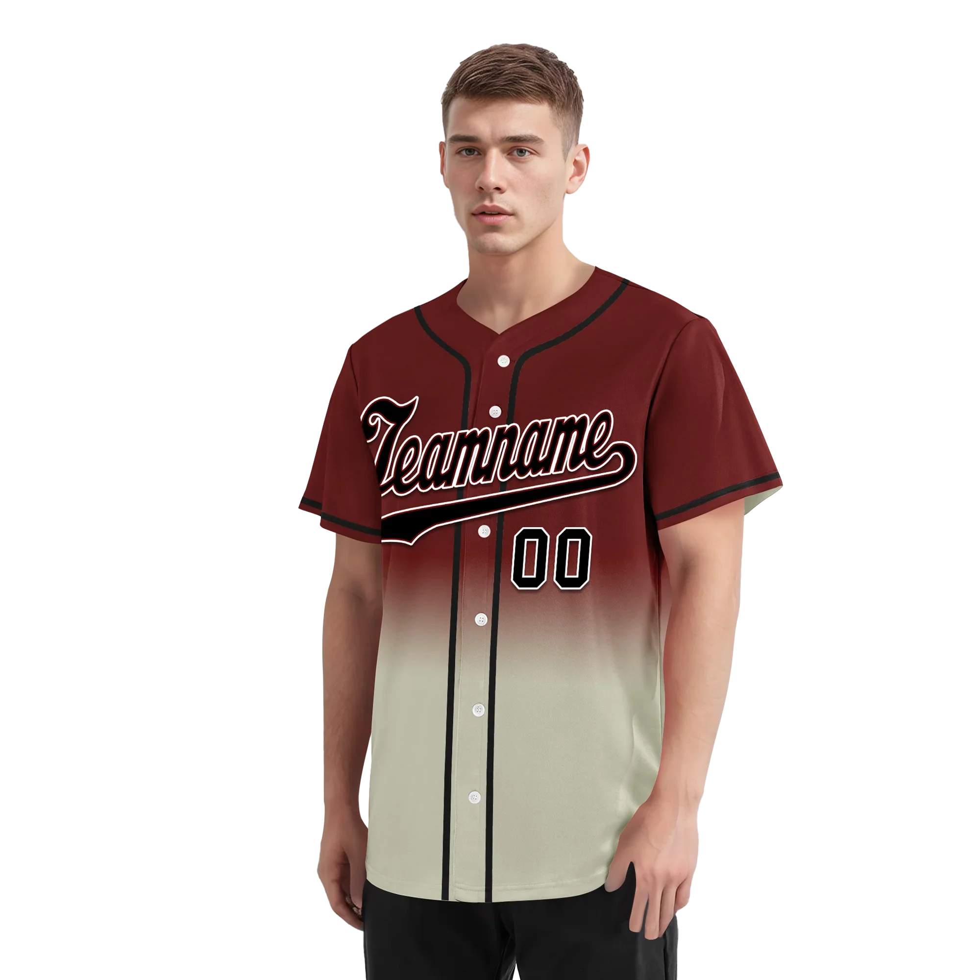 Custom Red Grey Fade Fashion Personalized Authentic Baseball Jersey BSBJ01-D0a70fa - Coolcustomize