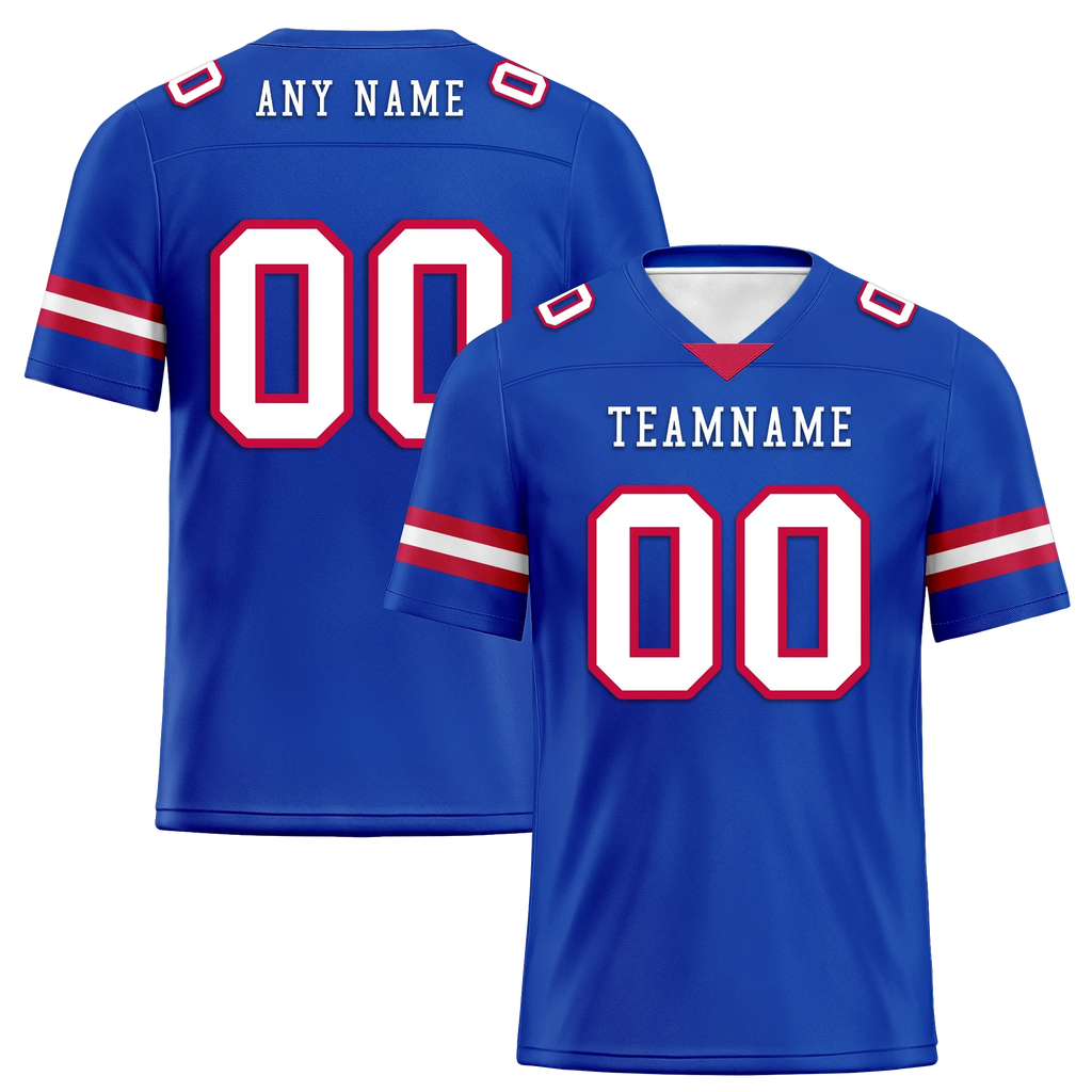 Custom Blue Classic Style Personalized Authentic Football Jersey FBJ02-bd0a70ca - Coolcustomize