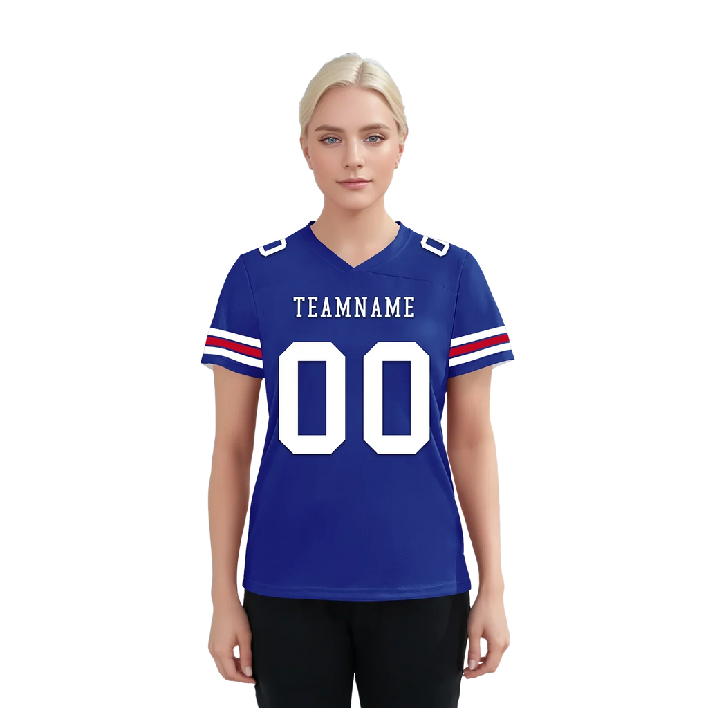Custom Blue Classic Style Personalized Authentic Football Jersey FBJ02-bd0a70aa - Coolcustomize