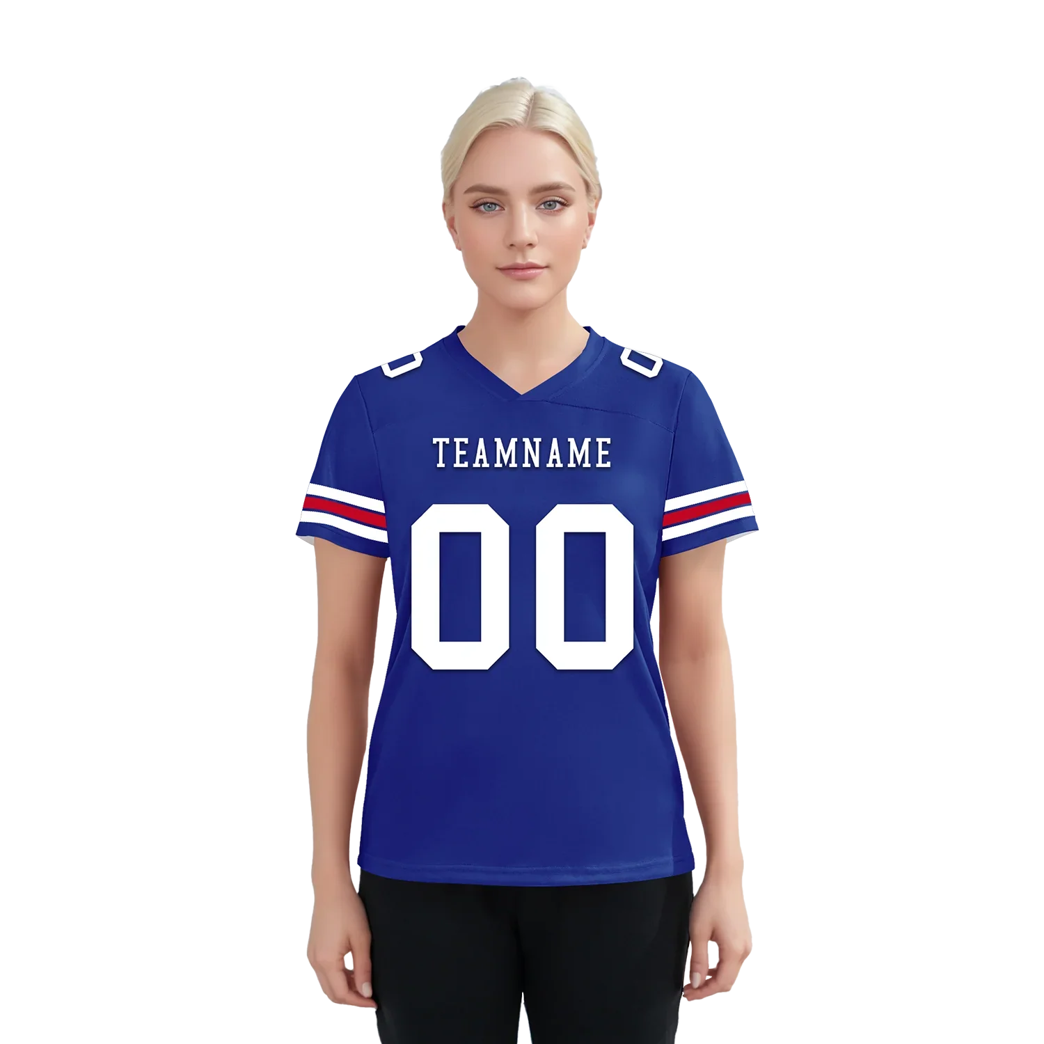 Custom Blue Classic Style Personalized Authentic Football Jersey FBJ02-bd0a70aa - Coolcustomize