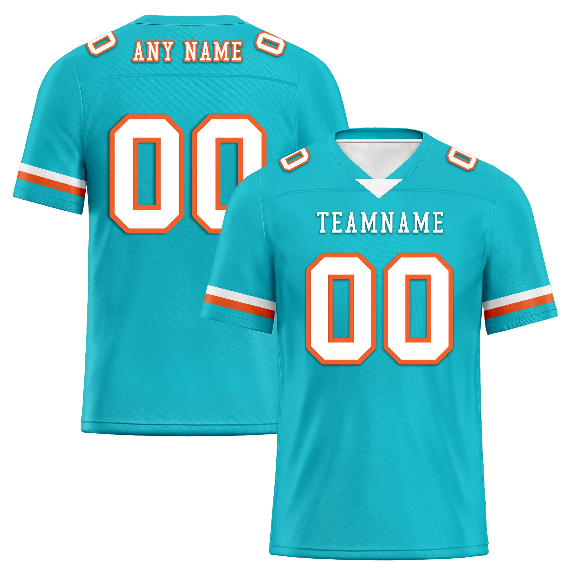Custom Cyan Classic Style Personalized Authentic Football Jersey FBJ02-bd0a70ba - Coolcustomize