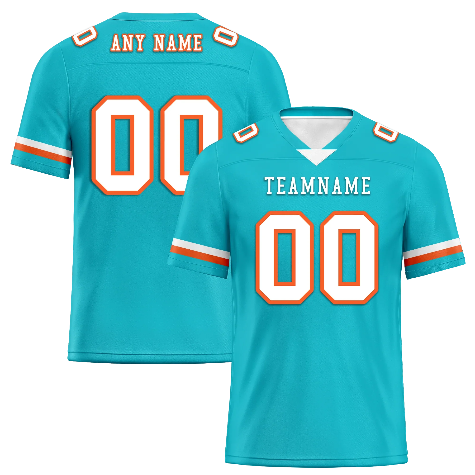 Custom Cyan Classic Style Personalized Authentic Football Jersey FBJ02-bd0a70ba - Coolcustomize
