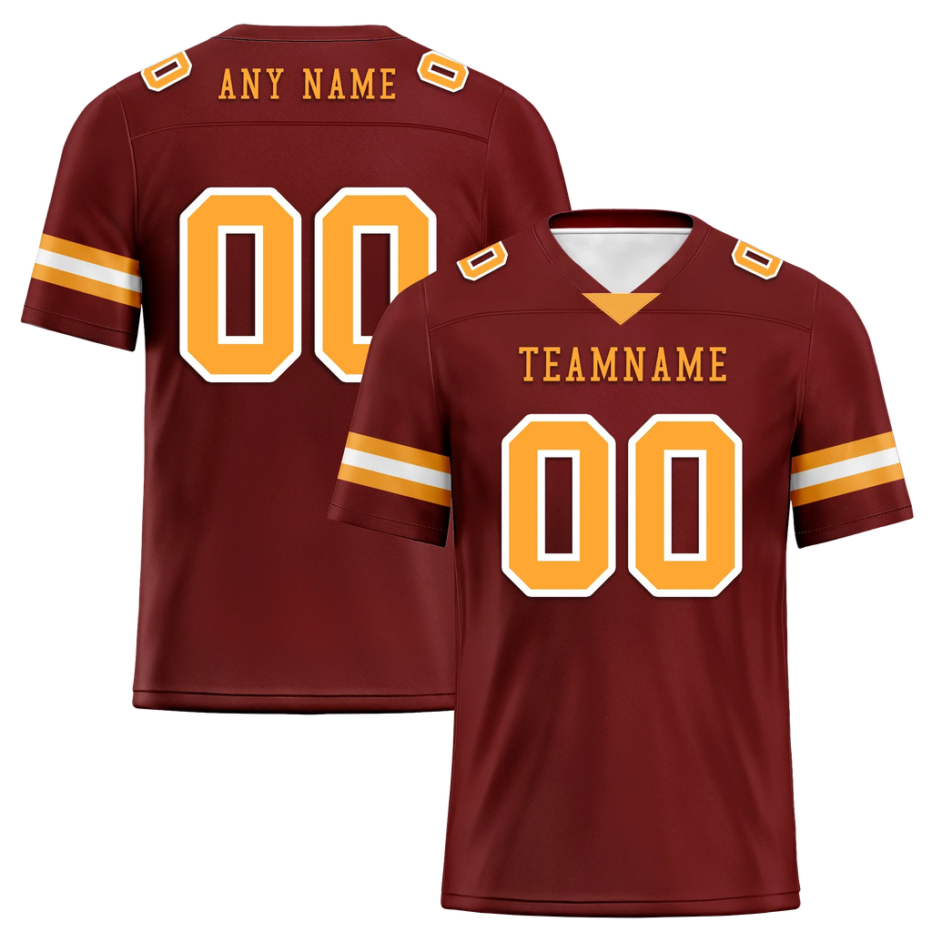 Custom Brown Classic Style Personalized Authentic Football Jersey FBJ02-bd0a70af - Coolcustomize