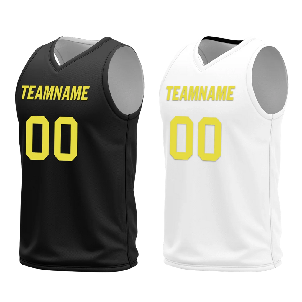 Custom Black White Classic Style Reversible Basketball Uniform Personalized Ordinary BBJR-D017048 - Coolcustomize
