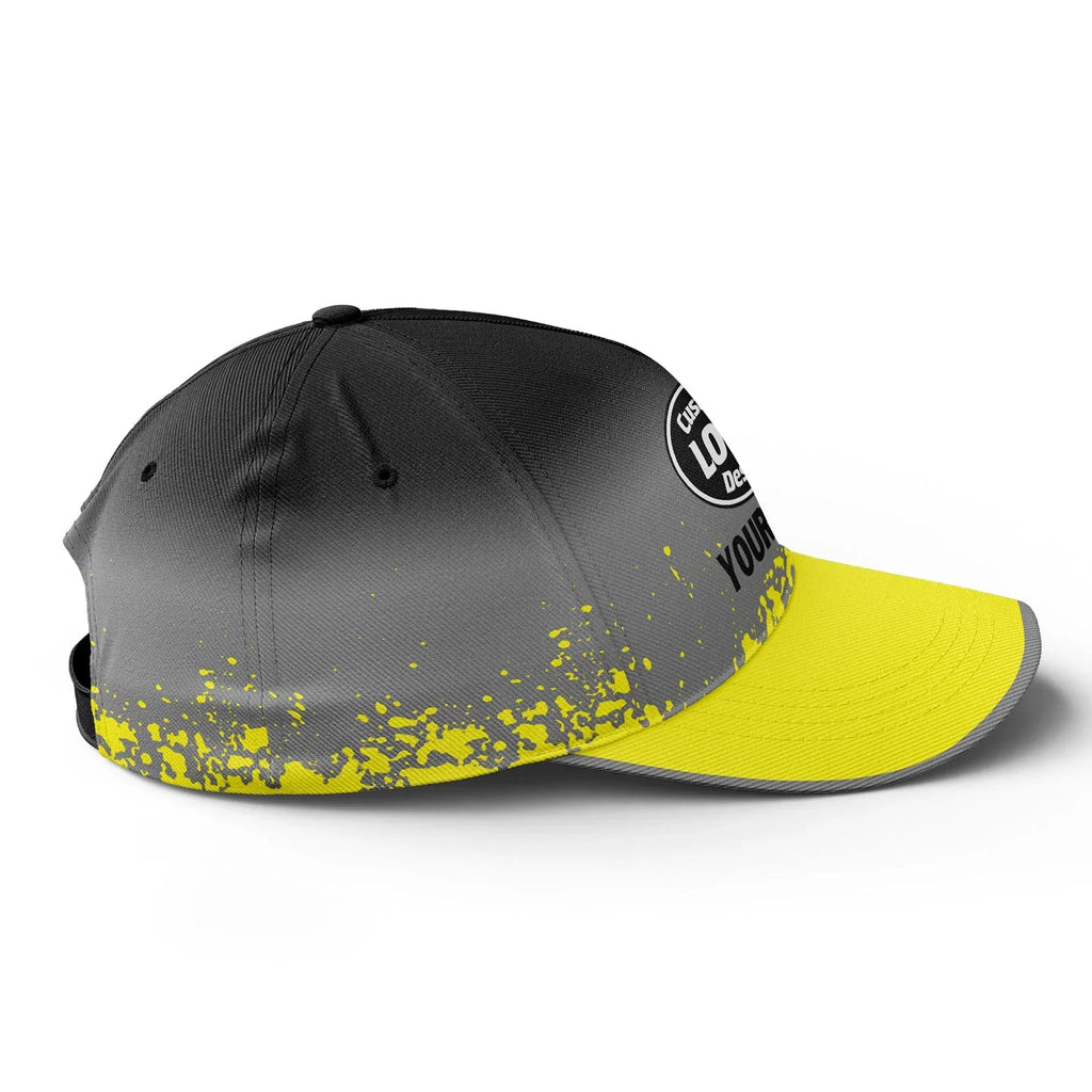 Custom Gray Yellow Hat Sport Design Cap Stitched Adjustable Personalized YW061-D020231-9 - Coolcustomize