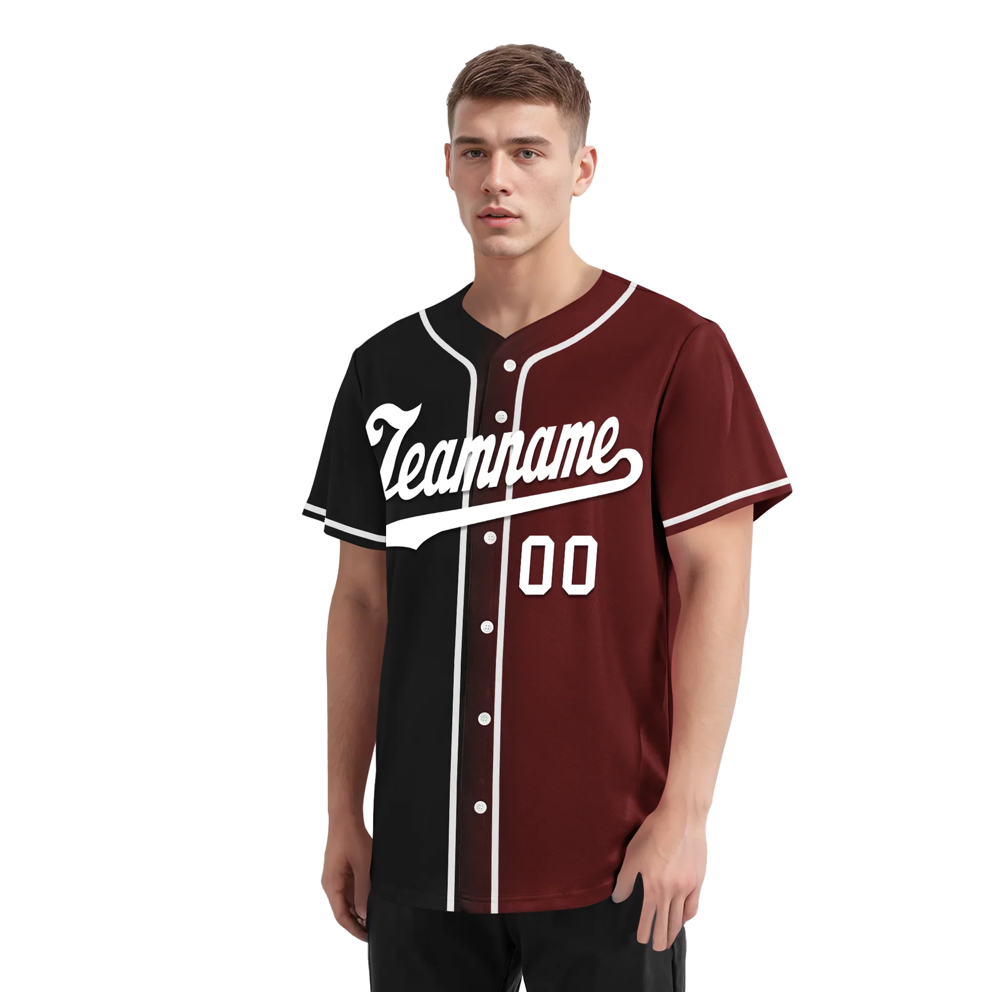Custom Black Red Gradient Fashion Personalized Authentic Baseball Jersey BSBJ01-D0a7aae - Coolcustomize