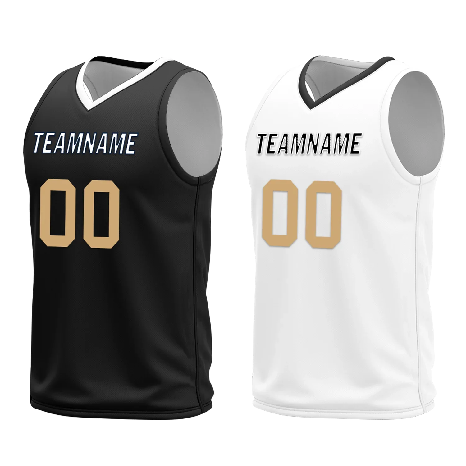 Custom Black White Classic Style Reversible Basketball Uniform Personalized Ordinary BBJR-D017044 - Coolcustomize