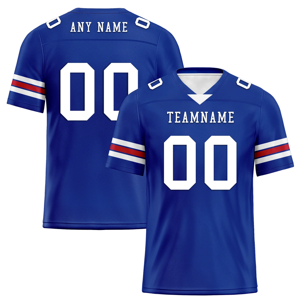 Custom Blue Classic Style Personalized Authentic Football Jersey FBJ02-bd0a70aa - Coolcustomize