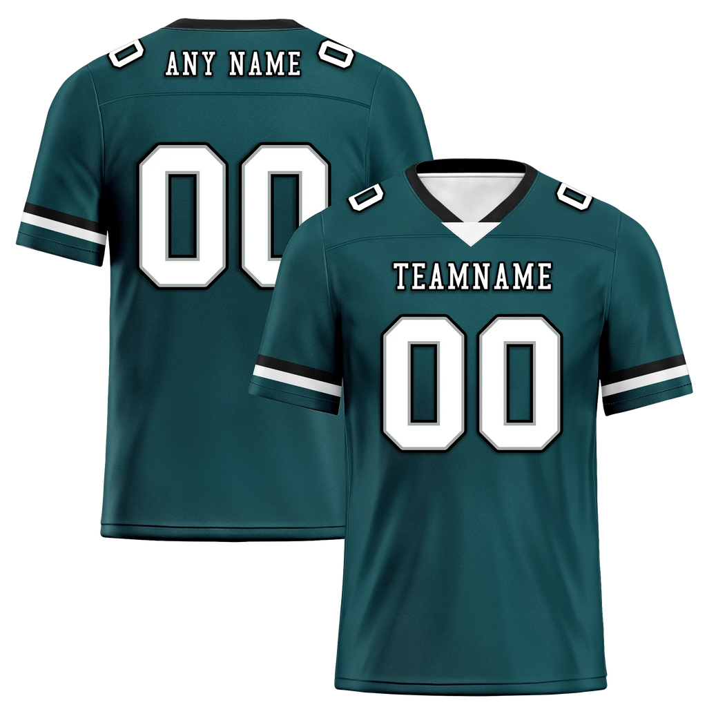 Custom Cyan Classic Style Personalized Authentic Football Jersey FBJ02-bd0a70ab - Coolcustomize