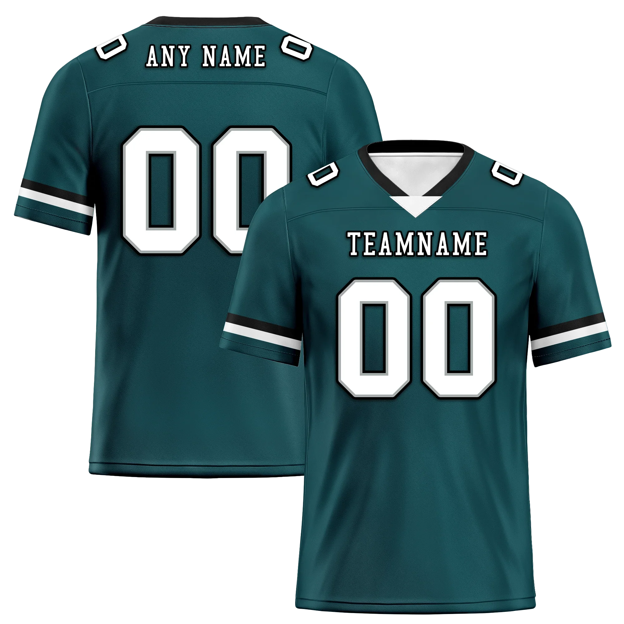 Custom Cyan Classic Style Personalized Authentic Football Jersey FBJ02-bd0a70ab - Coolcustomize