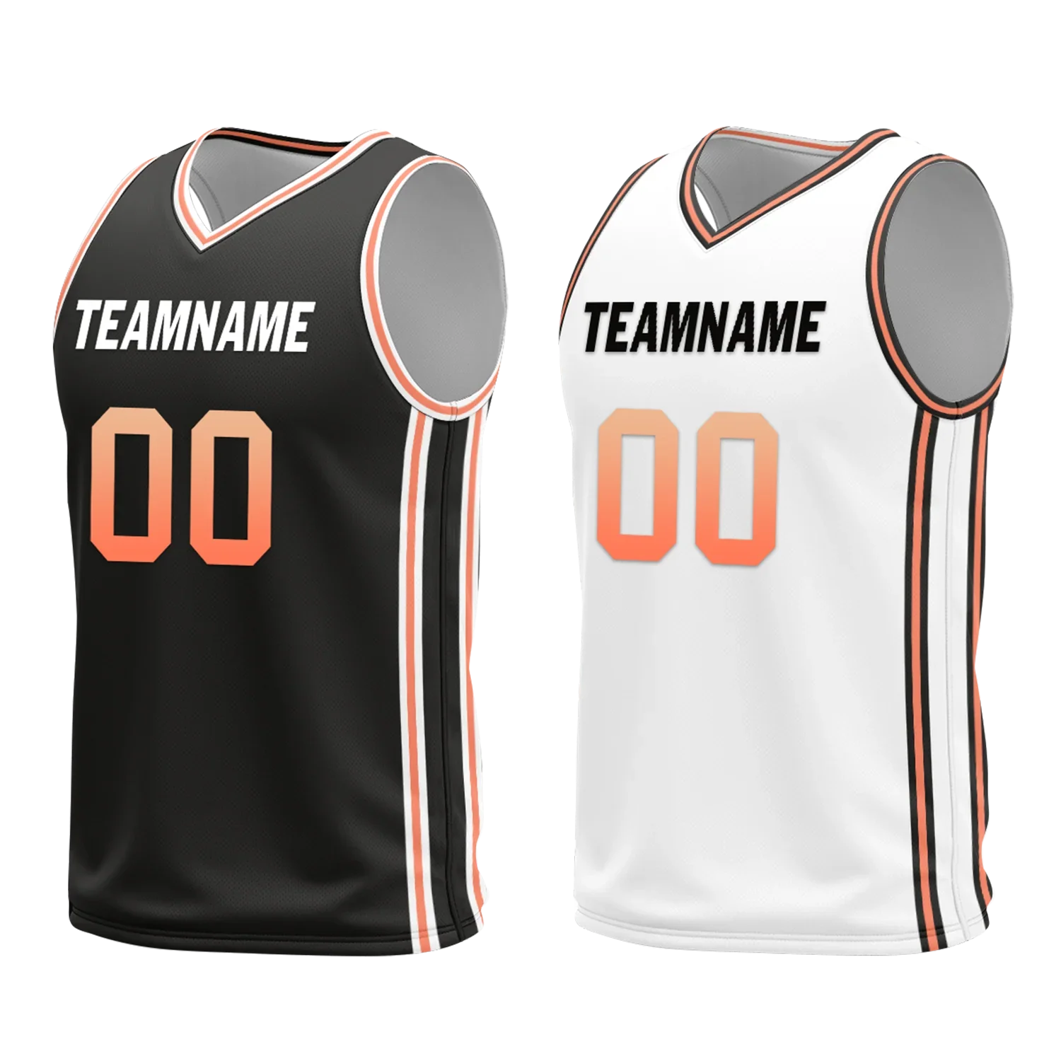 Custom Black White Classic Style Reversible Basketball Uniform Personalized Ordinary BBJR-D017028 - Coolcustomize