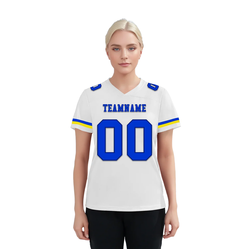 Custom White Classic Style Personalized Authentic Football Jersey FBJ02-bd0a7008 - Coolcustomize