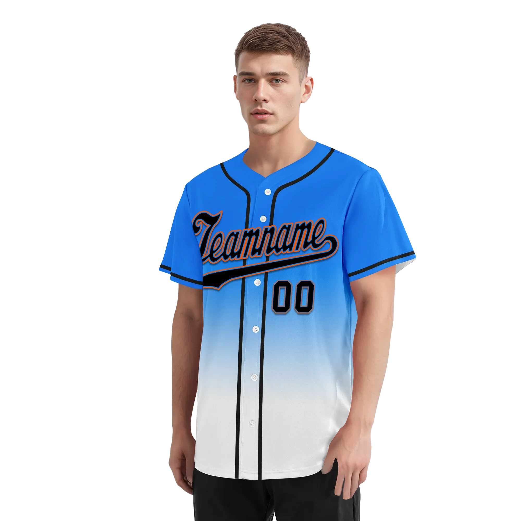 Custom Blue White Fade Fashion Personalized Authentic Baseball Jersey BSBJ01-D0a70ef - Coolcustomize