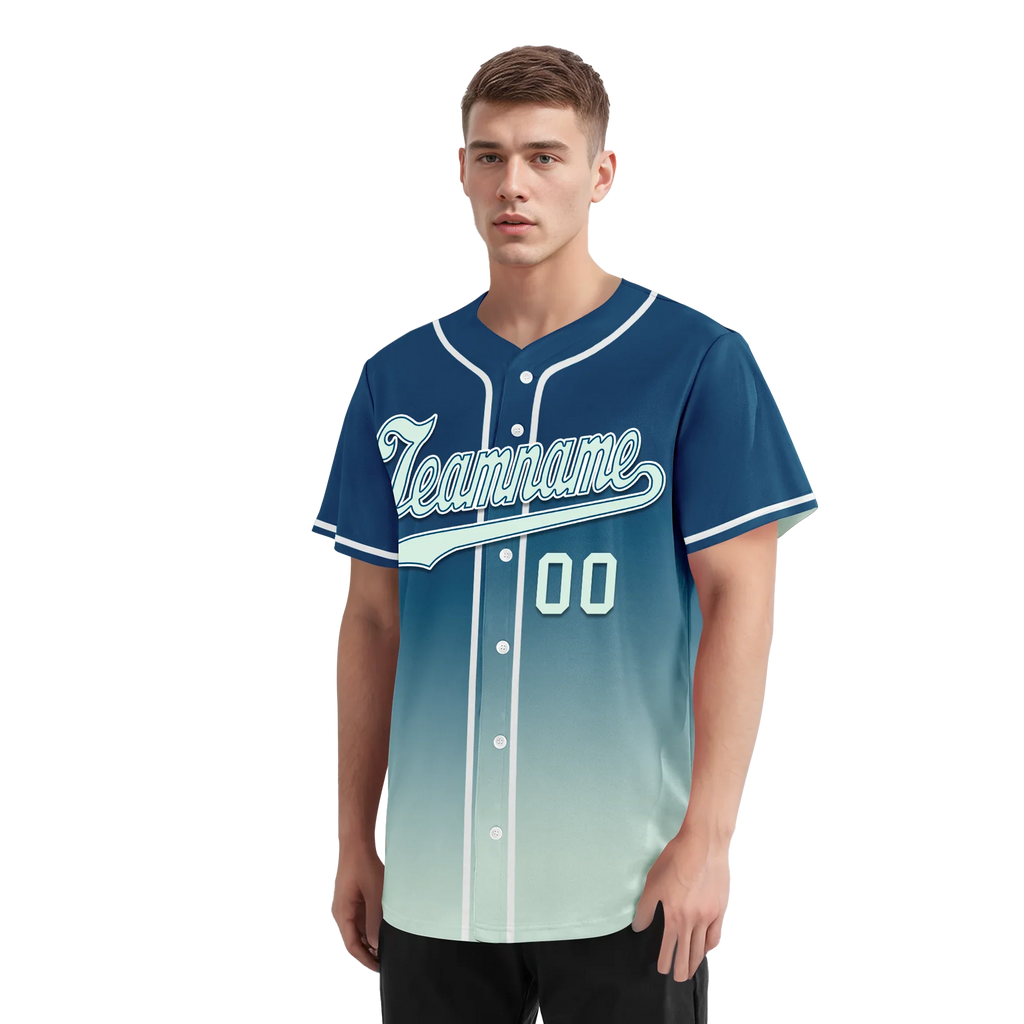 Custom Blue Fade Fashion Personalized Authentic Baseball Jersey BSBJ01-D0a70f9 - Coolcustomize