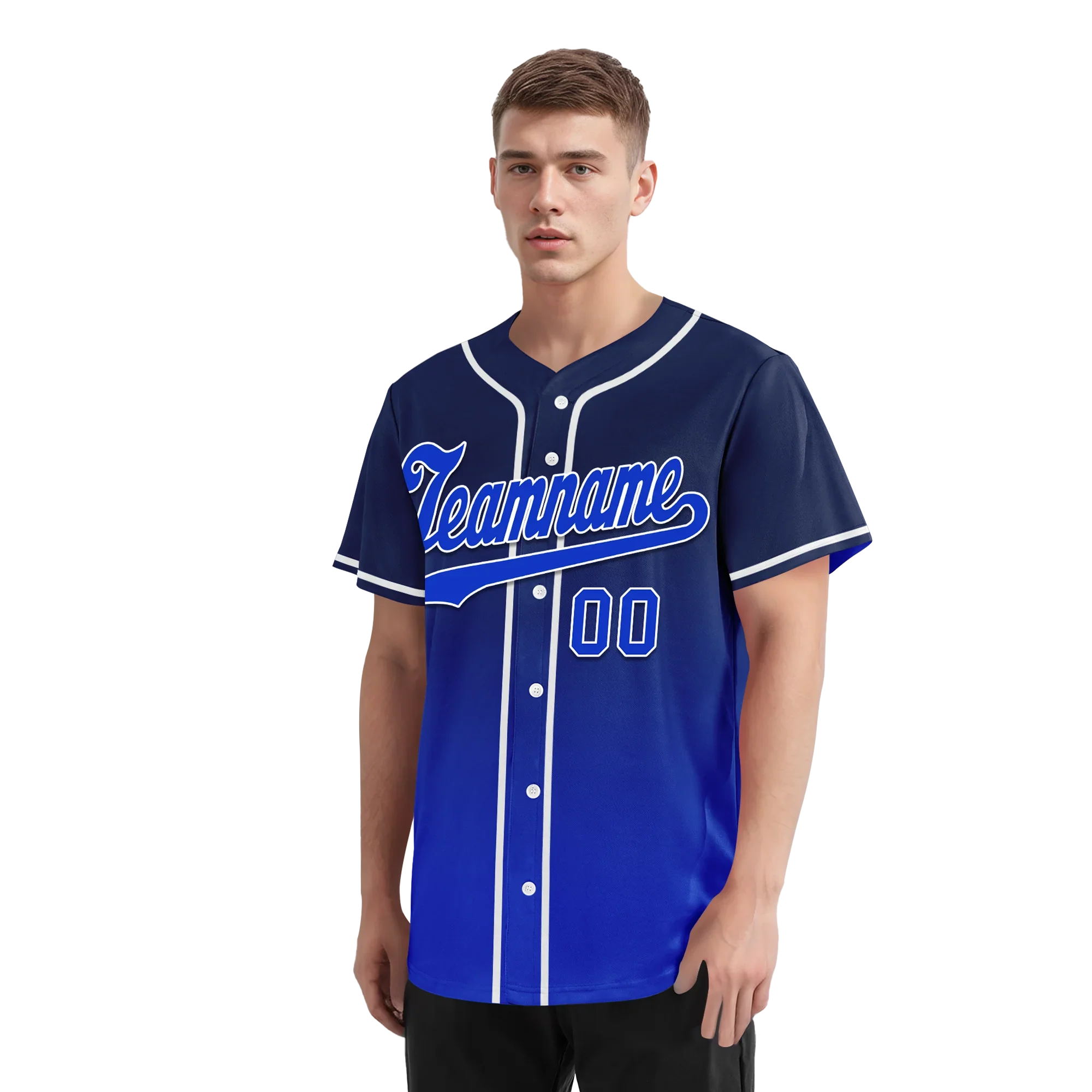 Custom Blue Fade Fashion Personalized Authentic Baseball Jersey BSBJ01-D0a70ed - Coolcustomize