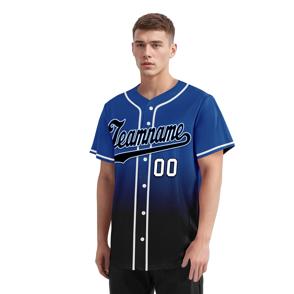 Custom Blue Black Fade Fashion Personalized Authentic Baseball Jersey BSBJ01-D0a70be - Coolcustomize