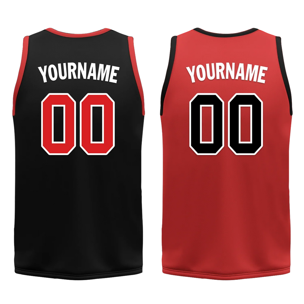 Custom Black White Classic Style Reversible Basketball Uniform Personalized COOLMAX BBJR-D017006 - Coolcustomize