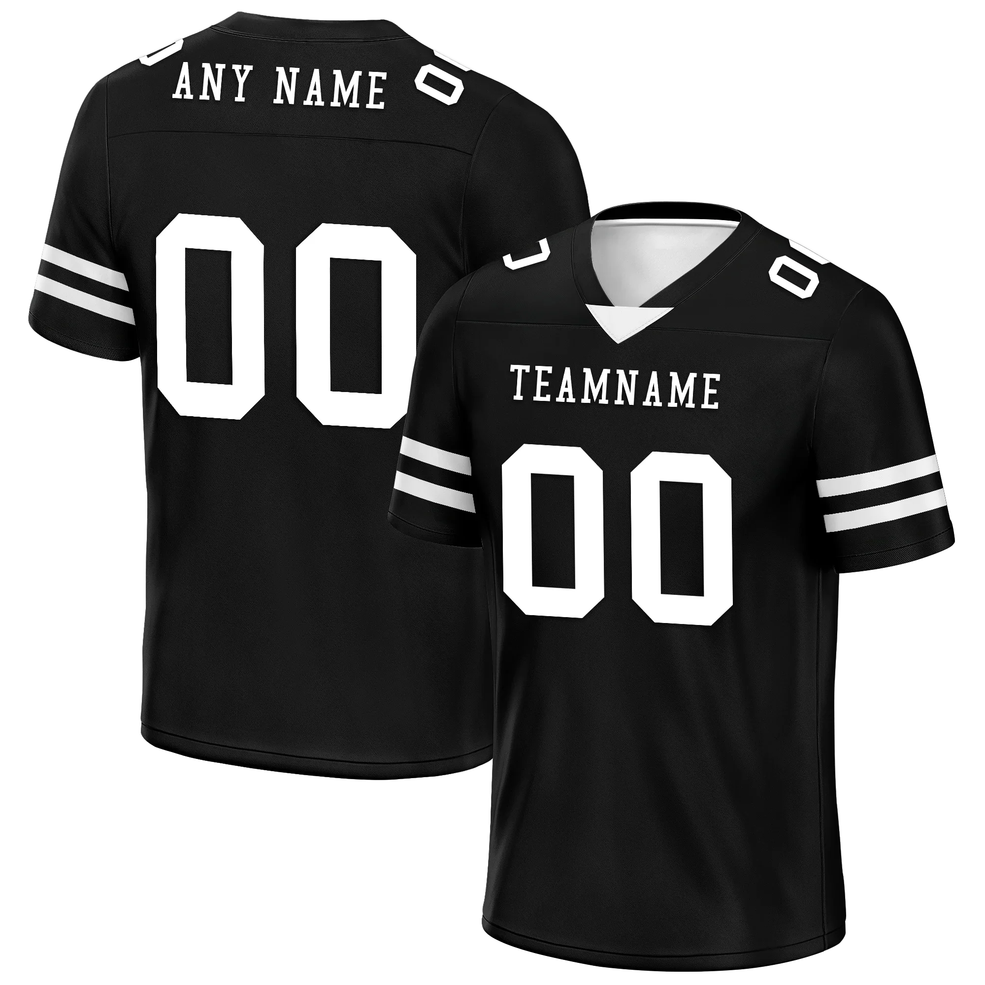 Custom Black Classic Style Personalized Authentic Football Jersey FBJ02-bd0a70bc - Coolcustomize
