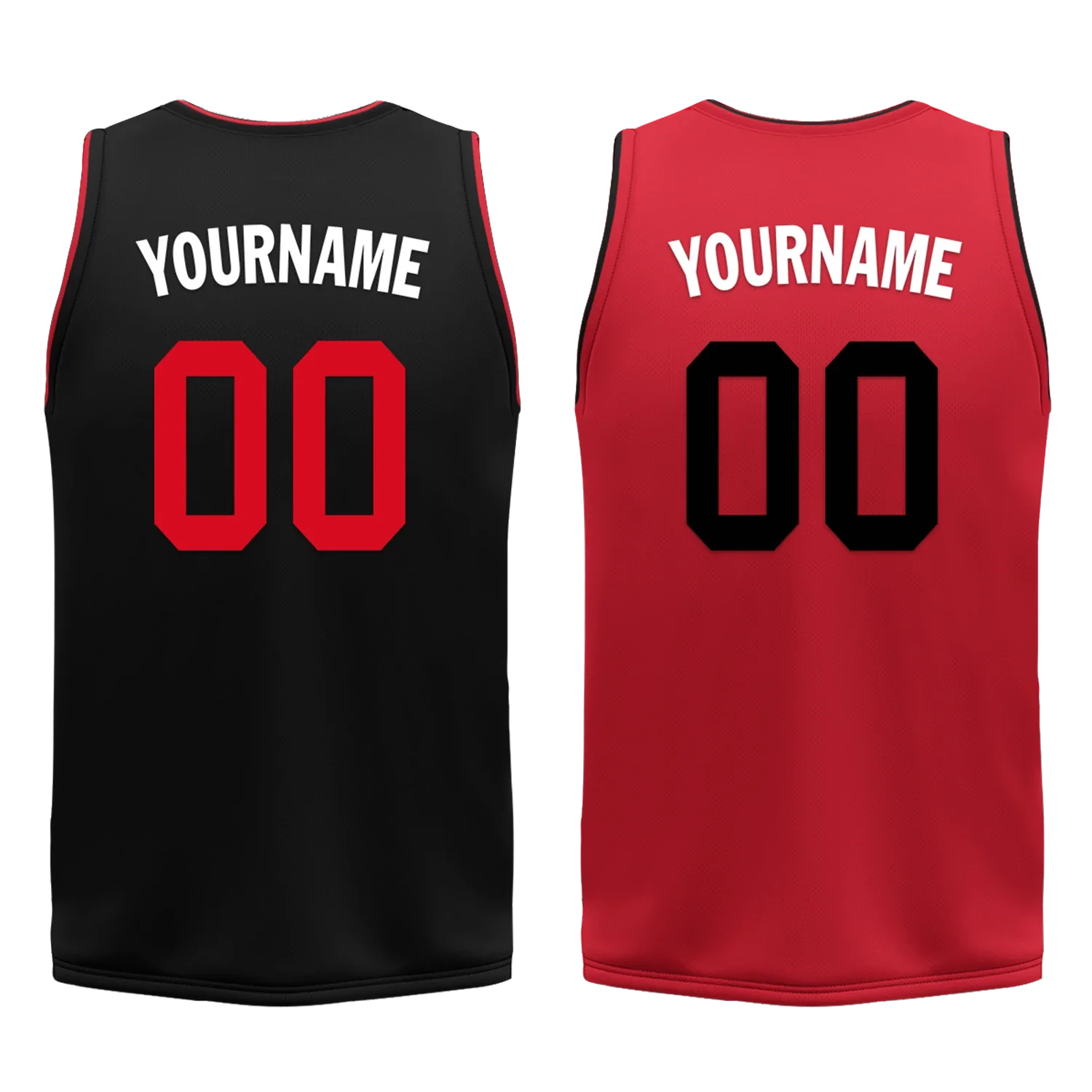 Custom Black Red Classic Style Reversible Basketball Uniform Personalized Ordinary BBJR-D017018 - Coolcustomize
