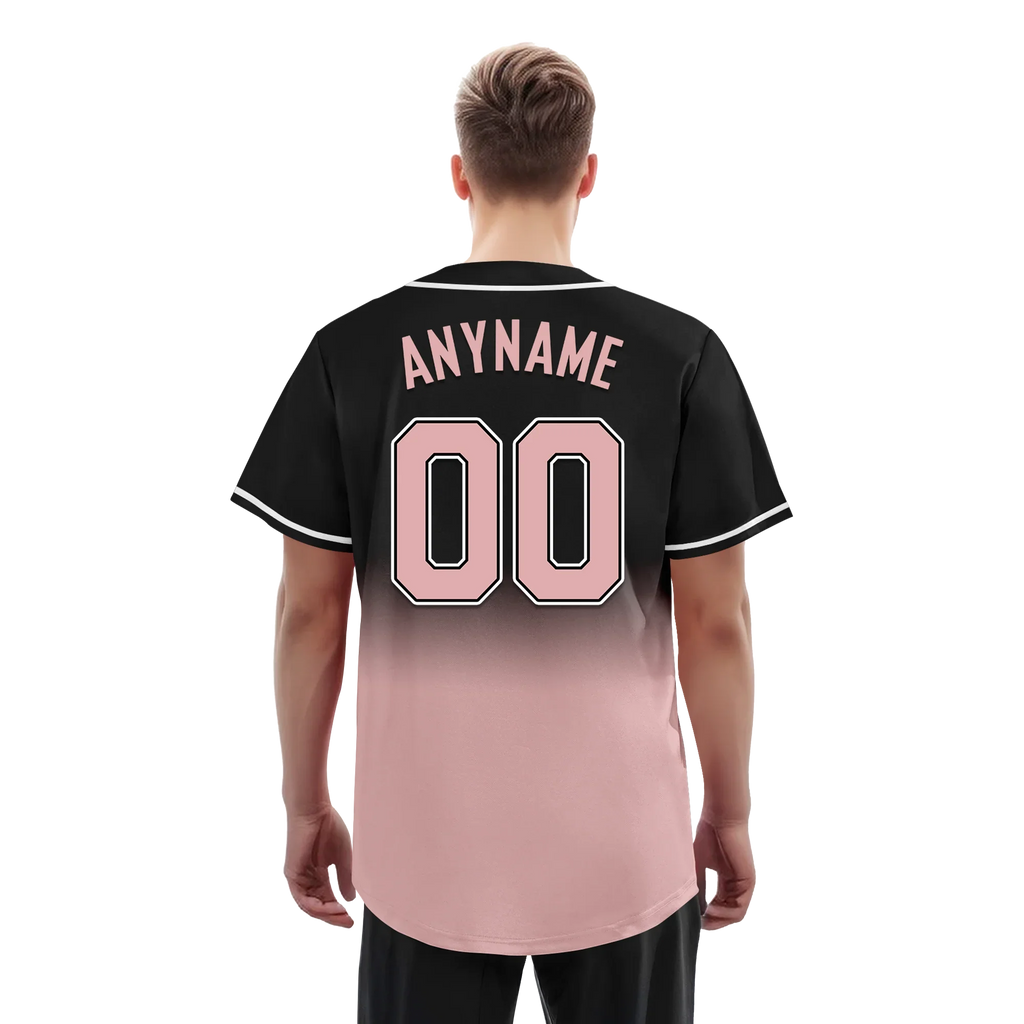 Custom Black Pink Fade Fashion Personalized Authentic Baseball Jersey BSBJ01-D0a70d9 - Coolcustomize