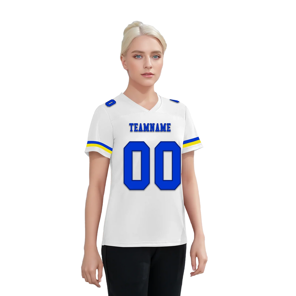 Custom White Classic Style Personalized Authentic Football Jersey FBJ02-bd0a7008 - Coolcustomize