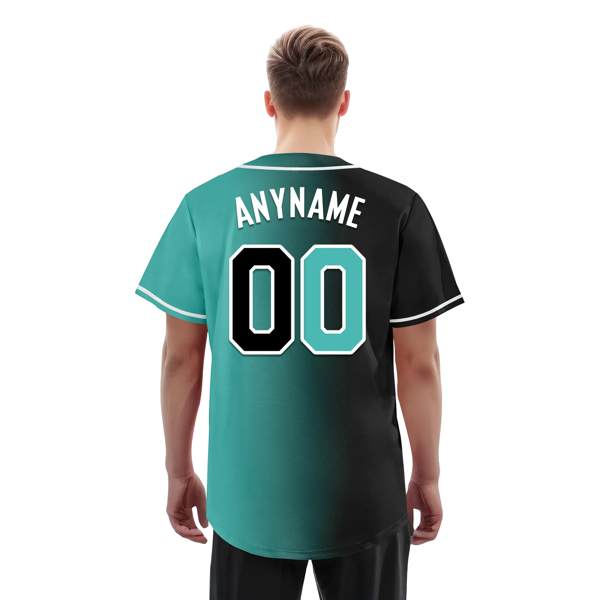 Custom Black Green Gradient Fashion Personalized Authentic Baseball Jersey BSBJ01-D0a7a0c - Coolcustomize