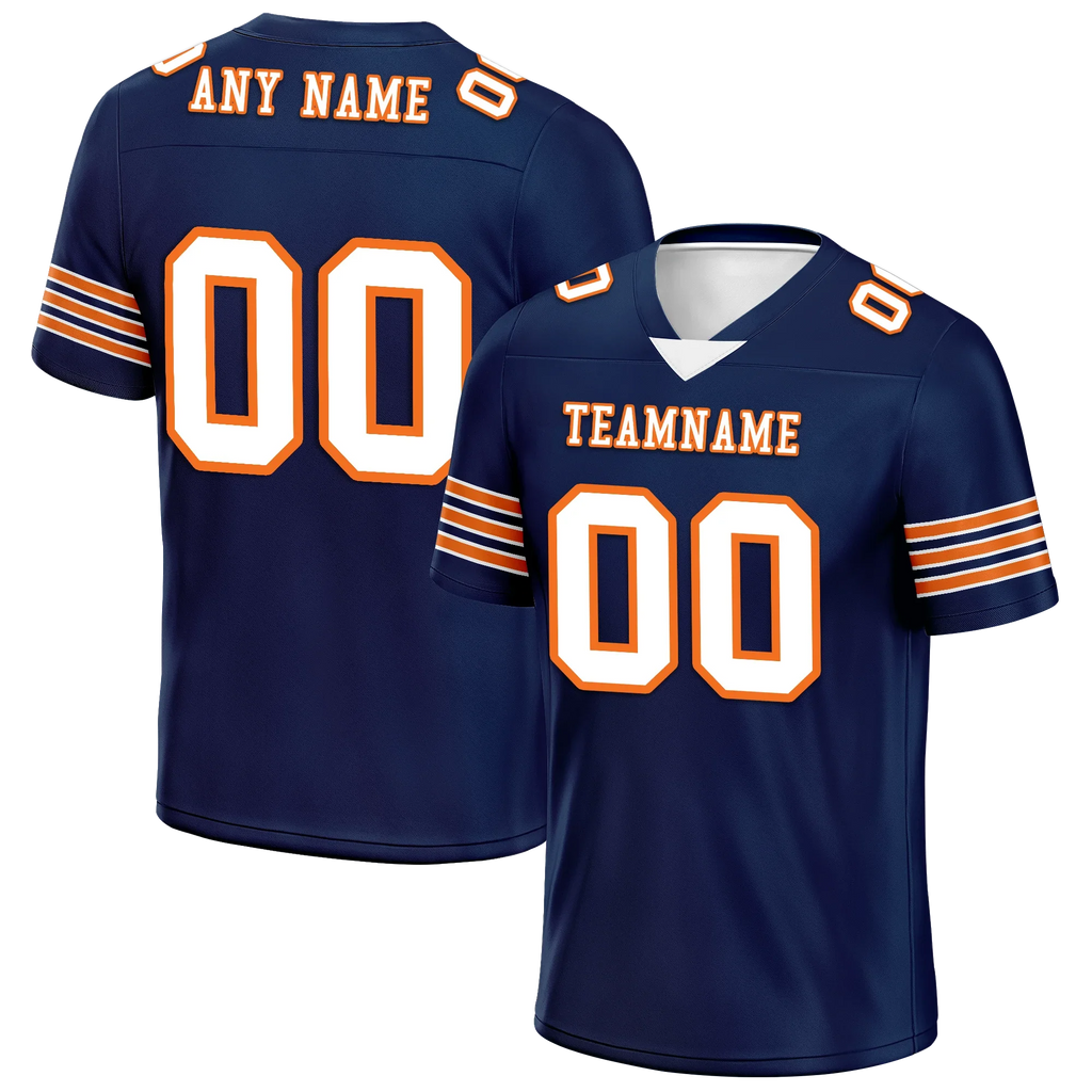 Custom Blue White Classic Style Personalized Authentic Football Jersey FBJ02-bd0a700d - Coolcustomize