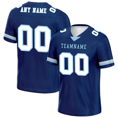 Custom Blue Classic Style Personalized Authentic Football Jersey FBJ02-bd0a70a7