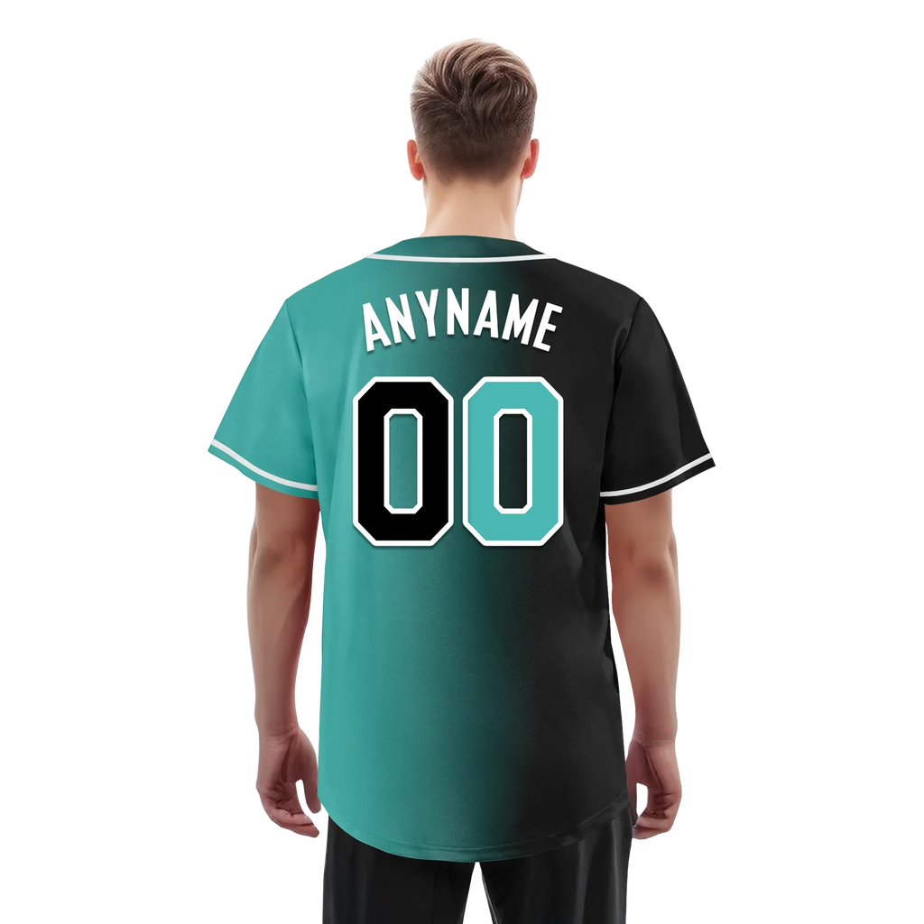 Custom Black Green Gradient Fashion Personalized Authentic Baseball Jersey BSBJ01-D0a7a0c - Coolcustomize