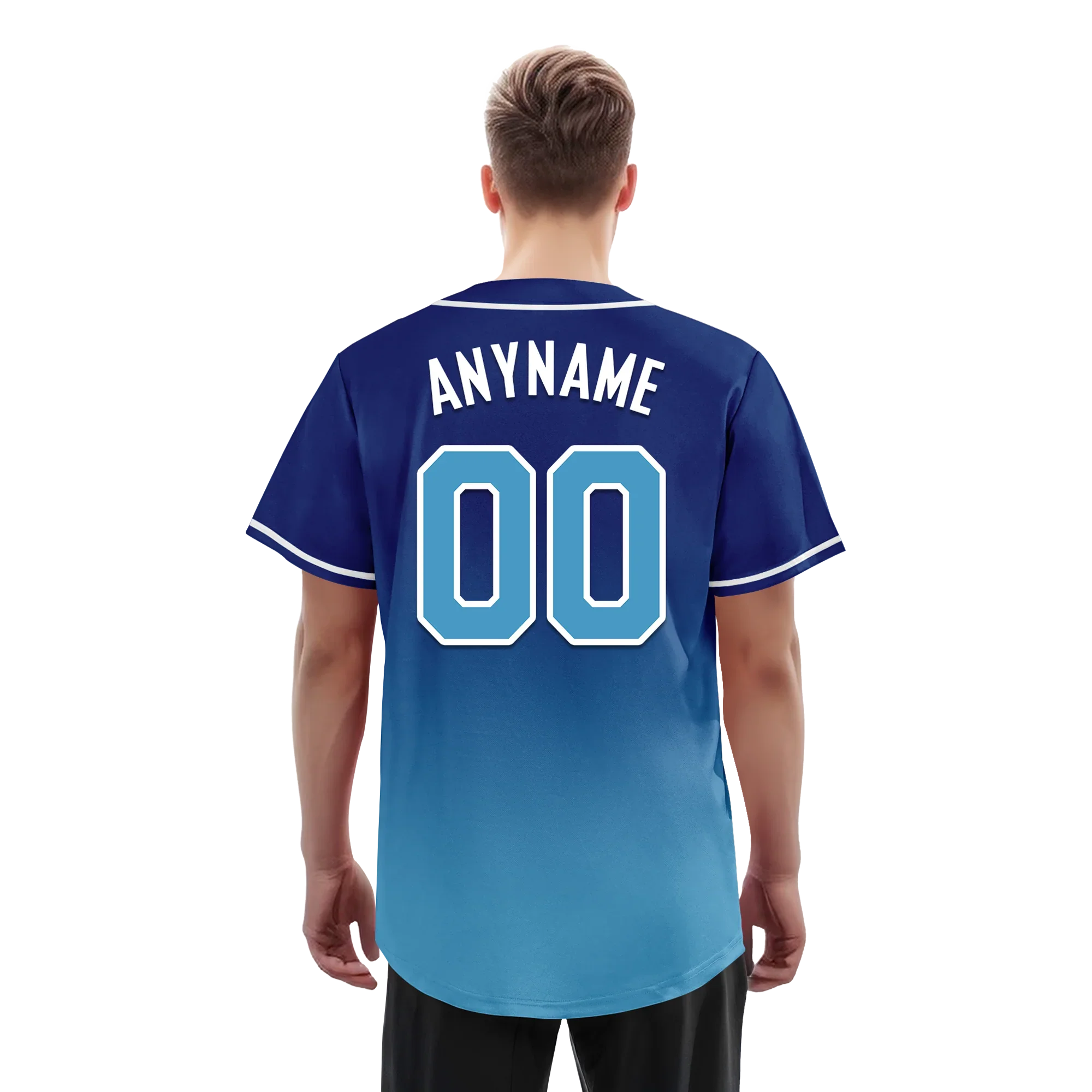 Custom Blue Fade Fashion Personalized Authentic Baseball Jersey BSBJ01-D0a70fd - Coolcustomize