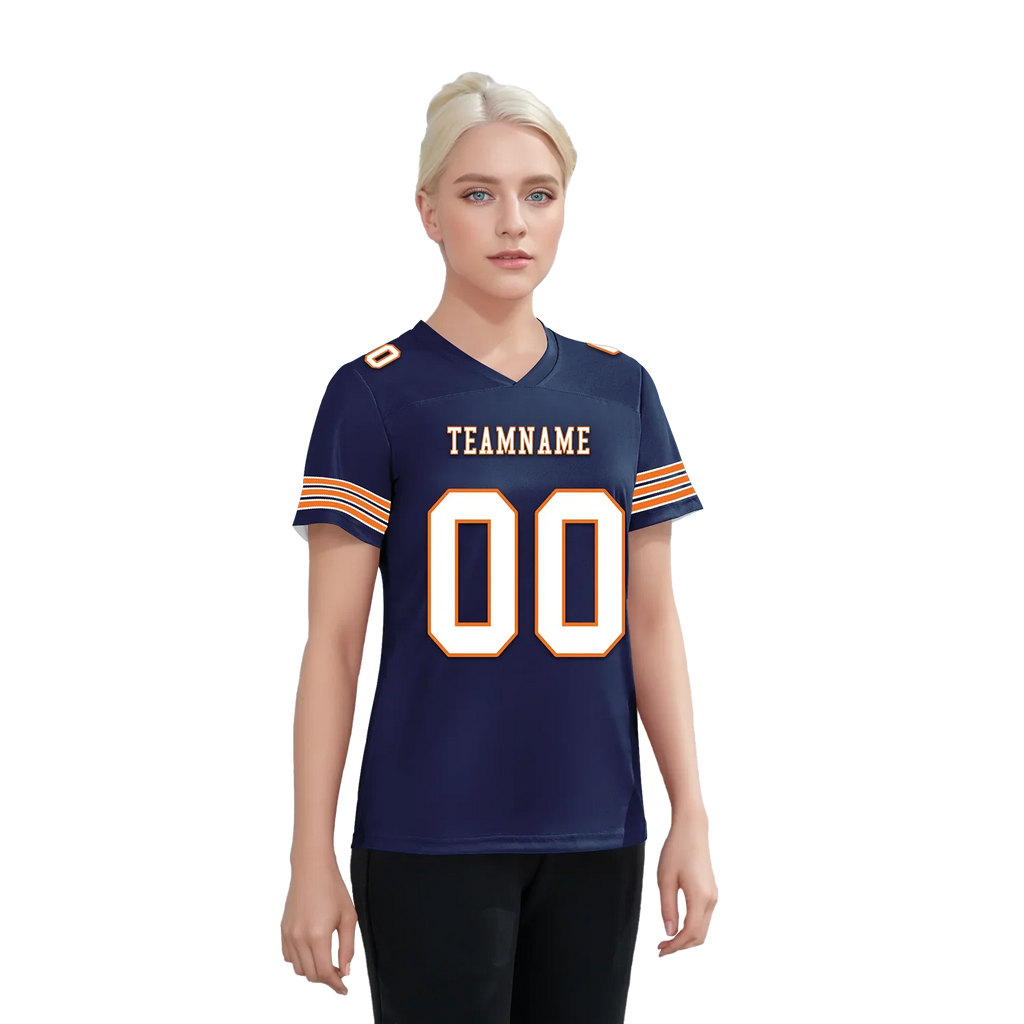 Custom Blue White Classic Style Personalized Authentic Football Jersey FBJ02-bd0a700d - Coolcustomize