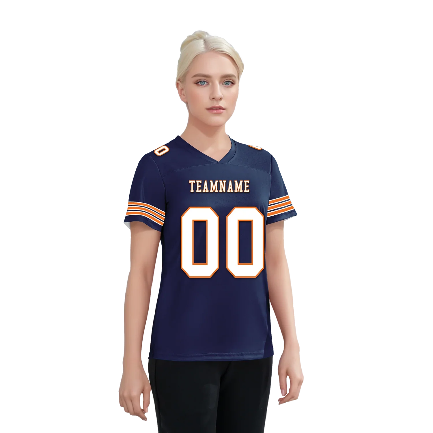 Custom Blue White Classic Style Personalized Authentic Football Jersey FBJ02-bd0a700d - Coolcustomize