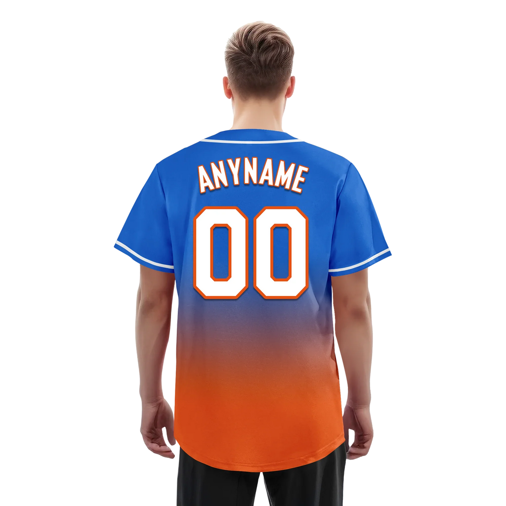 Custom Blue Orange Fade Fashion Personalized Authentic Baseball Jersey BSBJ01-D0a70b7 - Coolcustomize